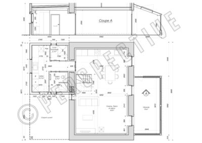 Rénovation et extension Perspective plans à Douarnenez